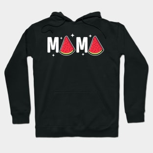 Mama Watermelon Summer Fruit Watermelon Slice Mothers Day Hoodie